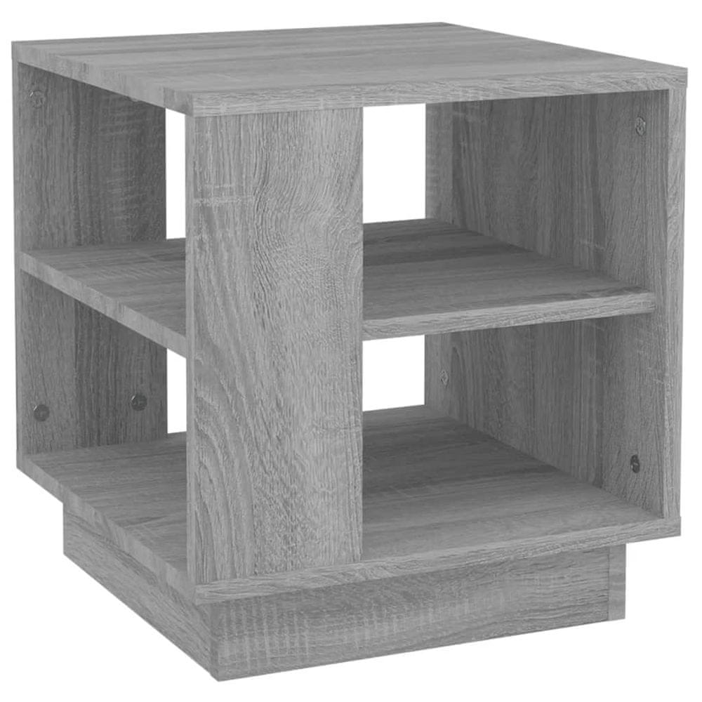 Vidaxl Konferenčný stolík sivý dub sonoma 40x40x43 cm spracované drevo